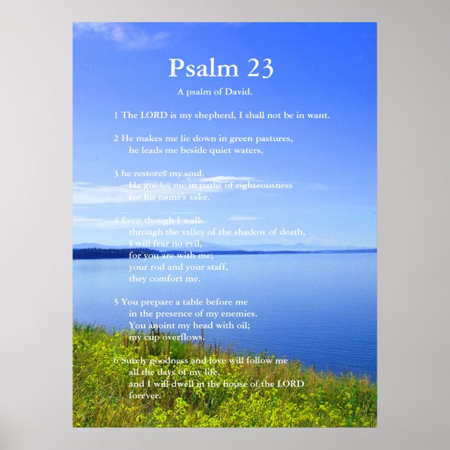 Psalm 23 Grand Teton Nationalpark Poster (Vorne)
