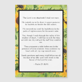Psalm 23 Herr ist mein Hirte Sonnenblumen Magnetkarte