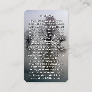 Psalm 23 illuminierte Gedenkkarte für den See Visitenkarte
