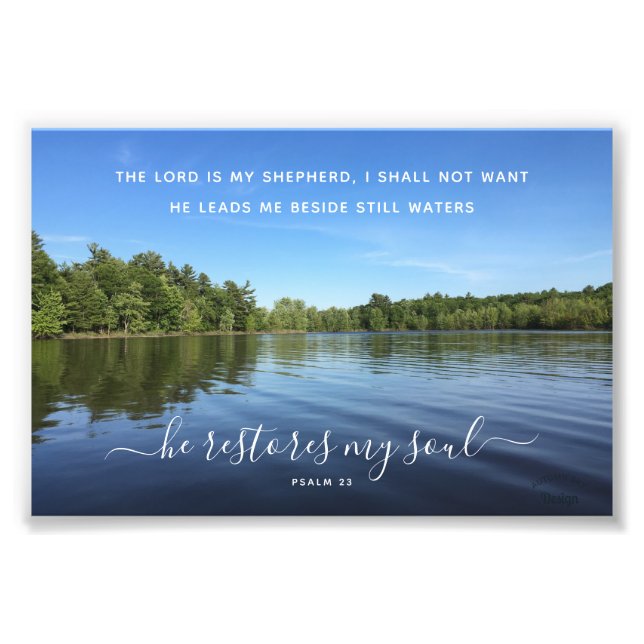 Psalm 23 Inspirierend Landschaftsfotografie Fotodruck (Vorne)