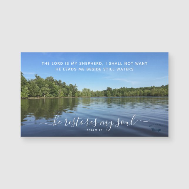 Psalm 23 Inspirierend Landschaftsfotografie-Magnet Magnetkarte (Vorderseite)