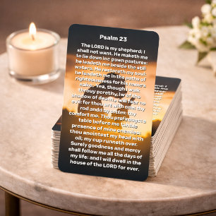 Psalm 23 Kind hält Kreuz Gedenkgebetskarte Visitenkarte