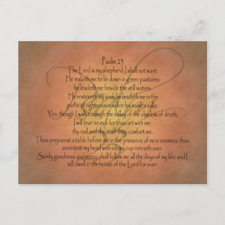 Psalm 23 KJV Christlich Bibelverse Postkarte