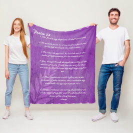 Psalm 23 Lilac-Fleecedecke Fleecedecke