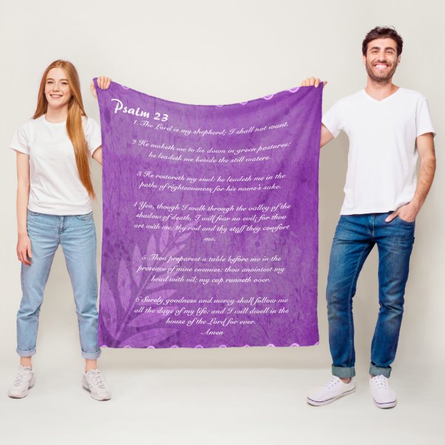 Psalm 23 Lilac-Fleecedecke Fleecedecke (Beispiel)