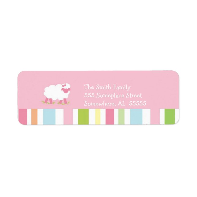 PSALM 23 Little Lamb Girl Rücksendeadresse (Vorne)