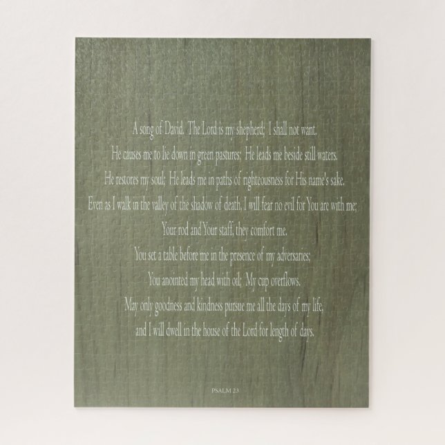 Psalm 23, Lord, Wood Pattern, 520 Stk., Hard Puzzl (Vertikal)