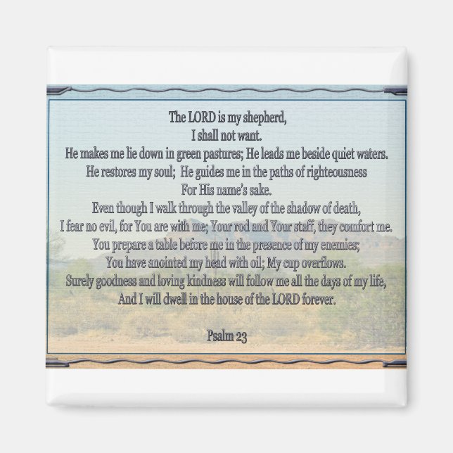 Psalm 23 magnet (Vorne)