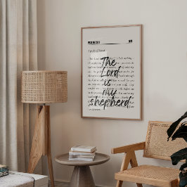 Psalm 23 Minimalistisches Schriftenposter Poster
