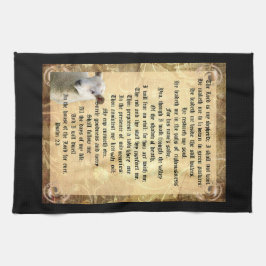 Psalm 23 mit Lamm Geschirrtuch