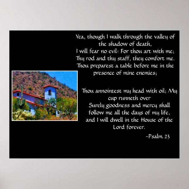Psalm 23 mit Wüstendruck Poster (Vorne)