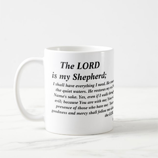 Psalm 23 - moderne Version Tasse (Links)