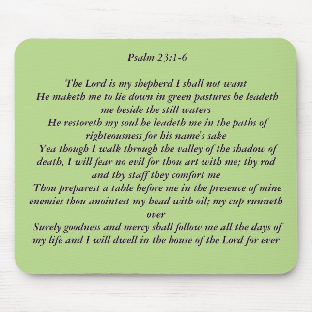 Psalm 23 Mousepad (Vorne)