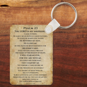 Psalm 23 {NHEB-Version.} Schlüsselanhänger