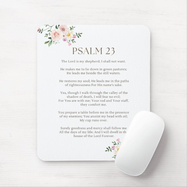 Psalm 23 NKJV Der Herr ist mein Hirte Mousepad (Mit Mouse)