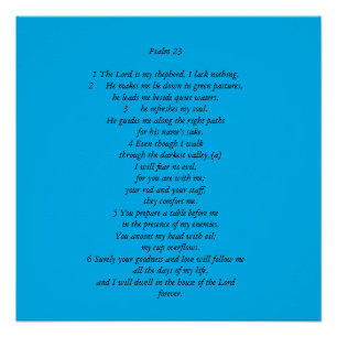 Psalm 23 poster