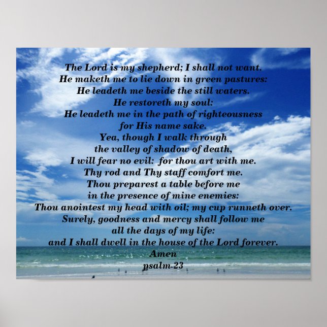 PSALM 23 POSTER (Vorne)
