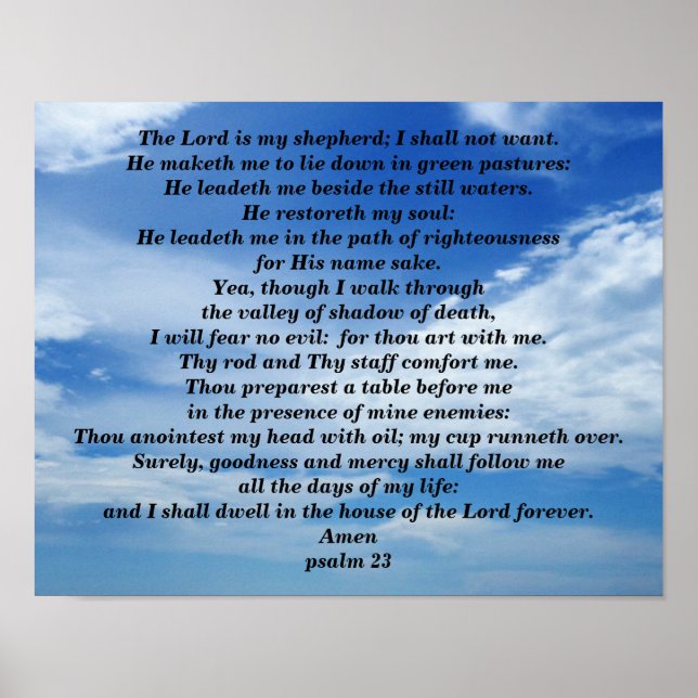 PSALM 23 POSTER (Vorne)