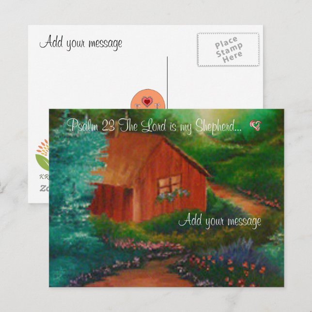 Psalm 23 Postkarte (Vorne/Hinten)