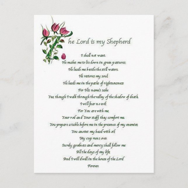 Psalm 23 Postkarte (Vorderseite)