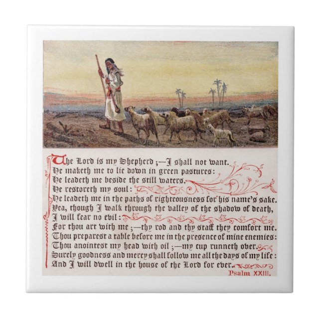 Psalm 23 QUADRAT Fliese (Vorderseite)