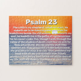 Psalm 23 Red Ocean Sunset Bible Verse