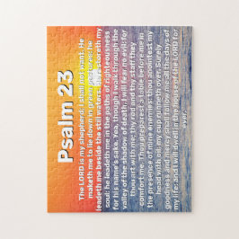Psalm 23 Red Ocean Sunset Bible Verse