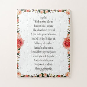 Psalm 23, Rose Blume, Herausforderung Puzzle leich