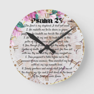 Psalm 23 runde wanduhr