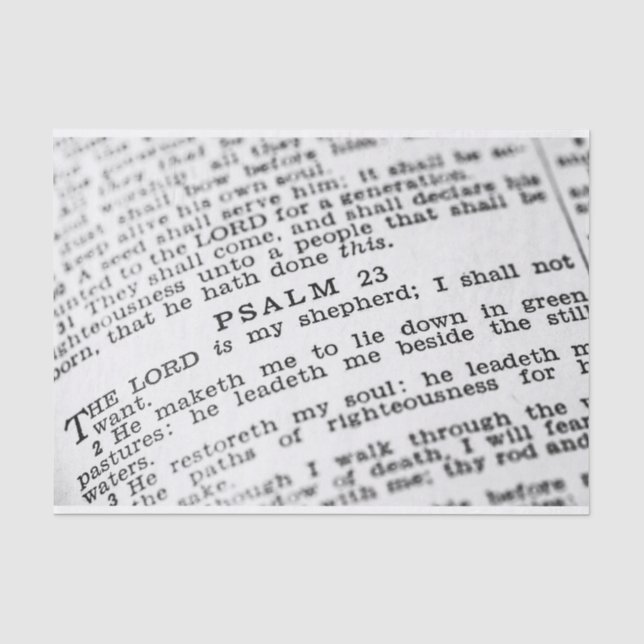 Psalm 23 seidenpapier (Vorderseite)
