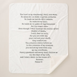 Psalm 23 Sherpa Fleece Blanket KUSTOMIZABLE Sherpadecke
