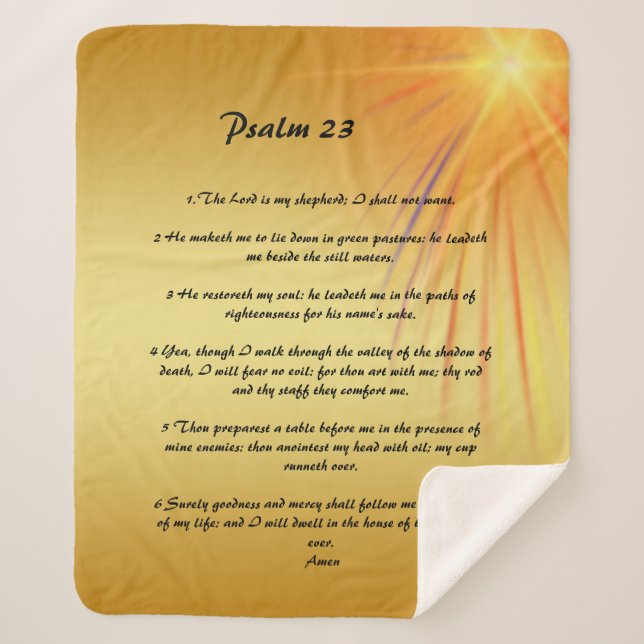 Psalm 23 sherpadecke (Vorderseite)
