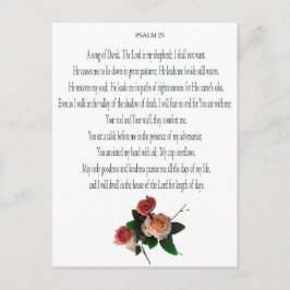 Psalm 23, Song von David, florale Postkarte