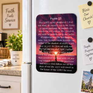 Psalm 23 Sonnenuntergangsbaum Magnet