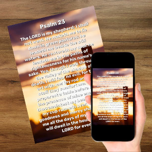 Psalm 23 Sun Cross Feier der lebenslangen Beerdigu Einladung