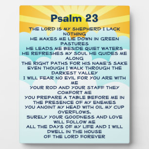 Psalm 23 Tafel Fotoplatte