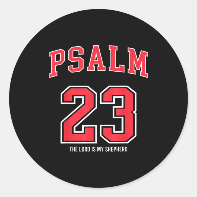 Psalm 23 The Lord Is My Shepherd Christian Footbal Runder Aufkleber (Vorderseite)