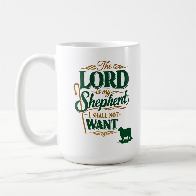 Psalm 23 The Lord Is My Shepherd Mug (Gauche)
