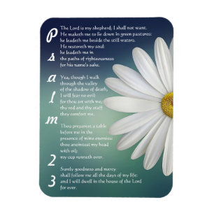Psalm 23 - The LORD ist mein Hirte Magnet