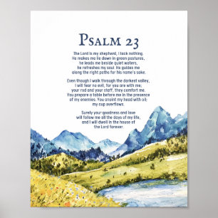 Psalm 23 Übersetzung: Der Herr ist mein Hirte Poster