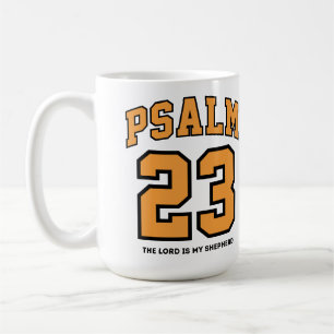 Psalm 23 Uni-Sport Gold Schwarz Christlich  Kaffeetasse