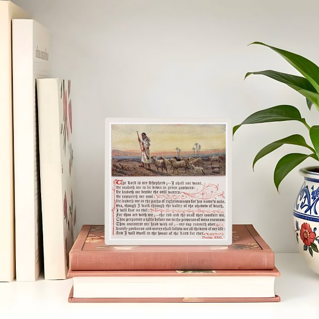 Psalm 23 Vintage Art Tabletop  Fotoplatte (Von Creator hochgeladen)