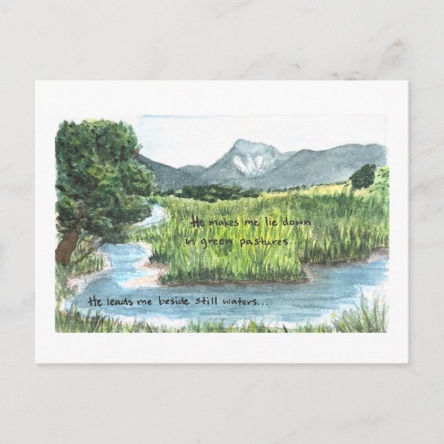Psalm 23 visuelle Postkarte (Vorderseite)