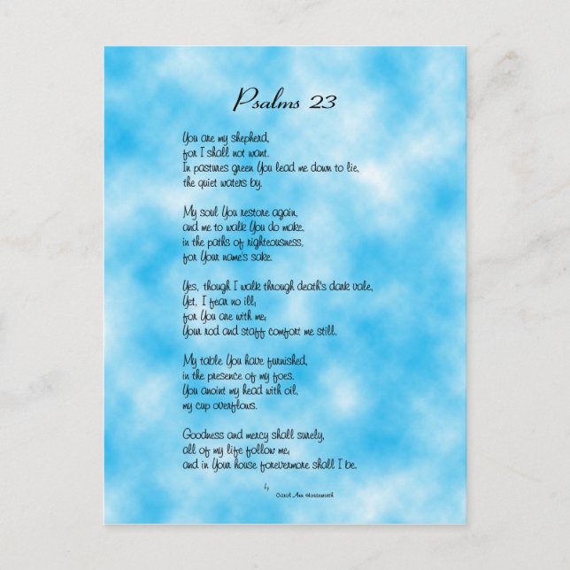 Psalm 23e carte postale (Devant)