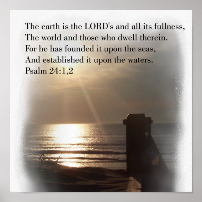 Psalm 24:1 poster (Vorne)