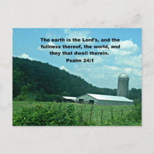 Psalm 24:1 postkarte