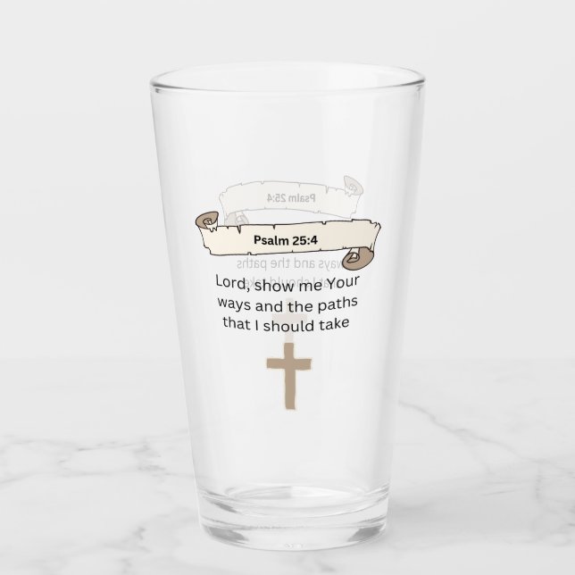 Psalm 25:4 glas (Vorderseite)