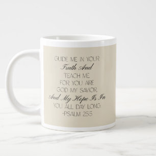 Psalm 25:5 Hoffnung Bibelvers Tasse