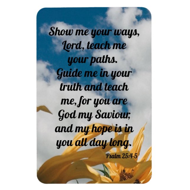 Psalm 25:6-7 magnet (Vertikal)