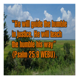 Psalm 25:9 WEBU Poster